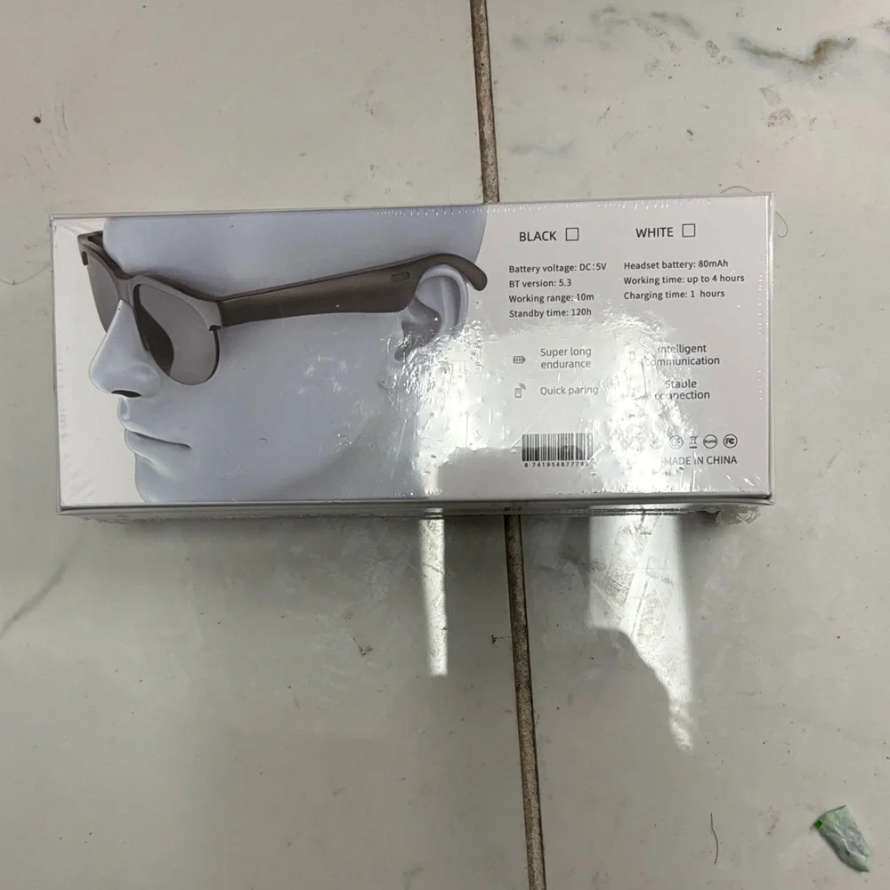 Wireless Headset Glasses - Black
